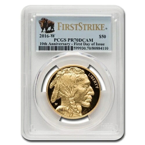 2016-W 1オンス プルーフゴールド バッファロー PR-70 PCGS (FirstStrike?)｜WORLD RESOURCE【QUEEN店】 745,800円