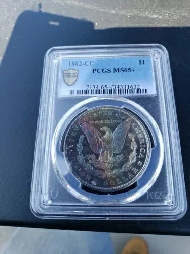 1882-CC Ms 65+ モーガンシルバー ドル PCGS ゴールドシールド モンスタートーン プルーフ -|WORLD RESOURCE【QUEEN店】