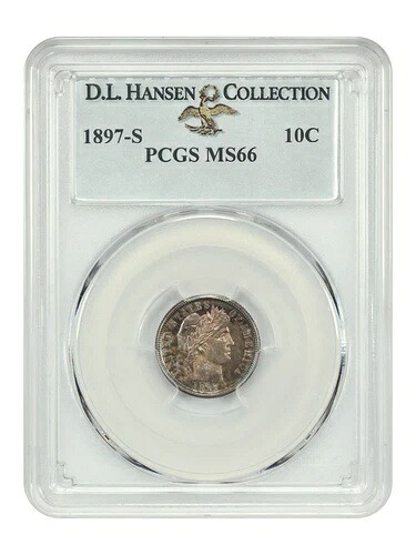1897-S 10C PCGS MS66 ex: D.L. ハンセン｜WORLD RESOURCE【QUEEN店】 755,920円
