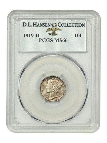 1919-D 10C PCGS MS66 ex: D.L. ハンセン｜WORLD RESOURCE【QUEEN店】