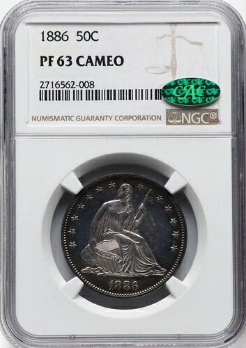 1886 年 着席 LIB ハーフ ドル - NGC PF 63 カメオ - CAC 承認済み - 素晴らしい品質!|WORLD RESOURCE【QUEEN店】