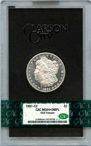 1881-CC 1ドル モルガン・ダラー GSA ホード CACG MS64+DMPL|WORLD RESOURCE【QUEEN店】