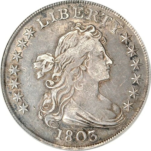 1803年 1ドル 大型 3ドレープ胸像 ドル PCGS VF35