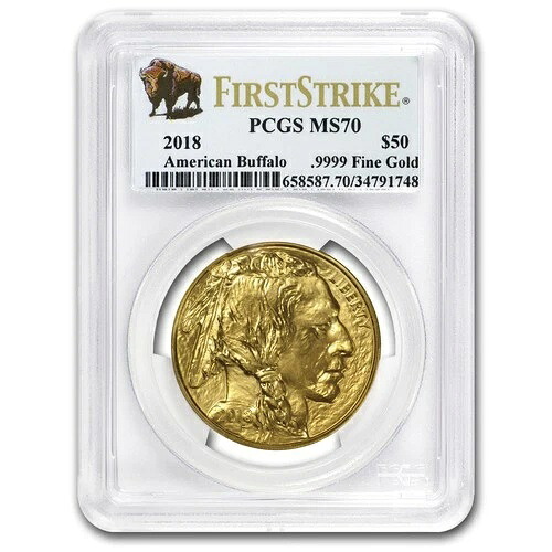 2018年 1オンス ゴールド バッファロー MS-70 PCGS (FirstStrike?、バッファローラベル)｜WORLD RESOURCE【QUEEN店】