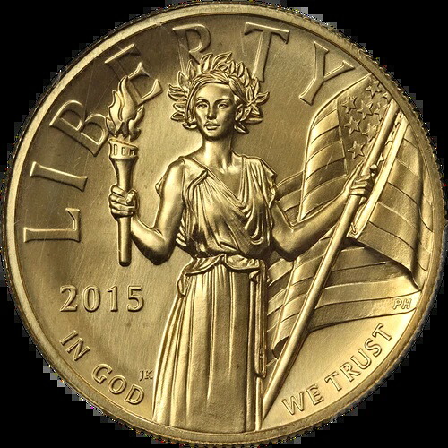 2015-W アメリカン リバティシリーズ $100 ゴールド ハイリリーフ PCGS MS69 1st ストライク モイ-