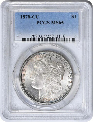 1878-CC モルガン銀貨 MS65 PCGS