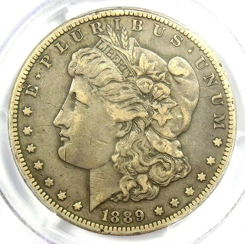 1889-CC モーガン銀貨 1ドル カーソンシティコイン - PCGS XF 認定詳細 (EF)
