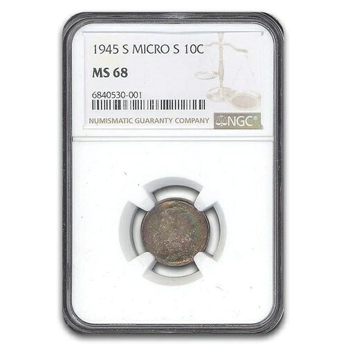 1945-S マーキュリーダイム MS-68 NGC (マイクロS)