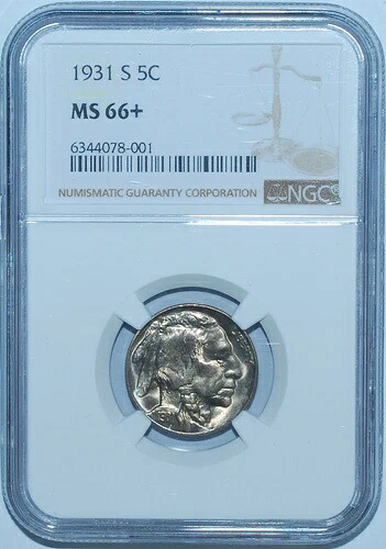 1931 S NGC MS66+ バッファローニッケル