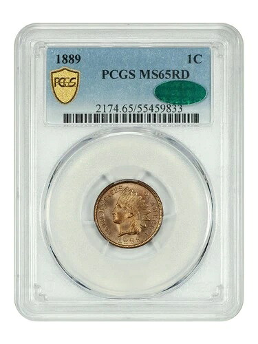 1889 1C PCGS/CAC MS65RD - インディアンセント