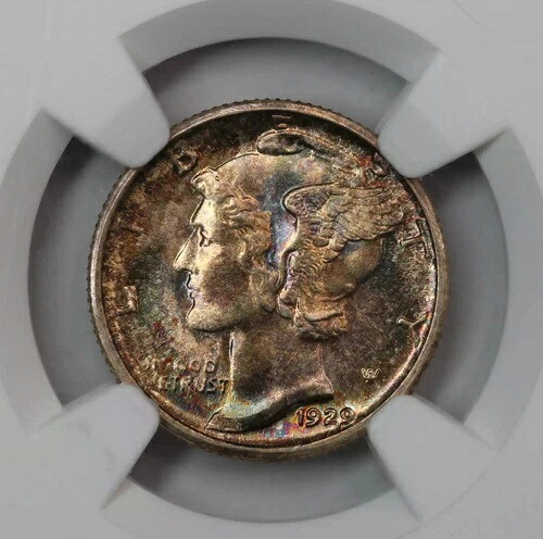 1929-S マーキュリーダイム NGC MS67FB