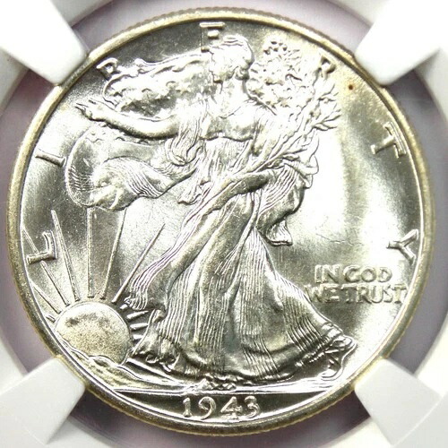 1943-S ウォーキング リバティ ハーフ ドル 50C - NGC MS67 認定 - 4,000 ドル相当!