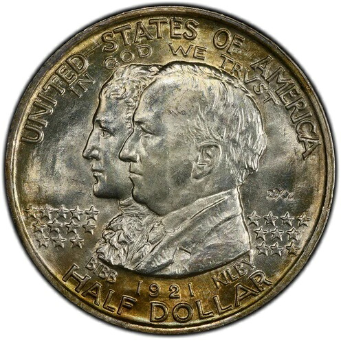 1921年アラバマ州 2x2 記念ハーフドル PCGS MS66+ (56912885)