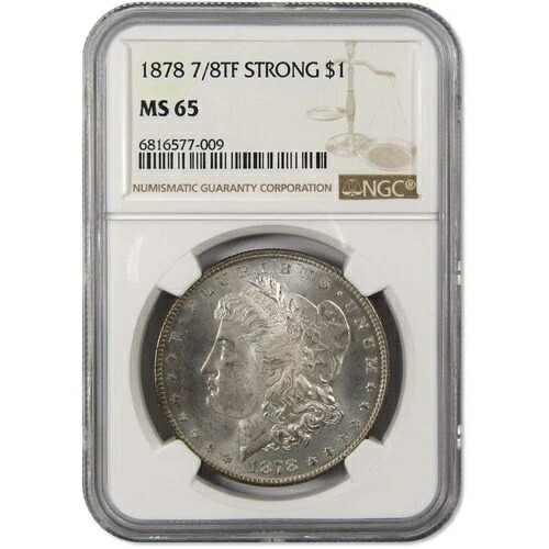 1878年 7/8TF ストロング モルガン ダラー MS 65 NGC シルバー 1ドル トーン SKU:I9596