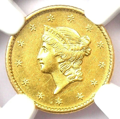 1854-S リバティ金貨 G$1 - NGC 未流通ディテール UNC MS - \