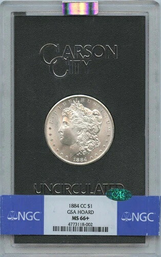 1884-CC モルガン・ダラー GSA ホード S$1 NGC MS66+ (CAC) 424,600円