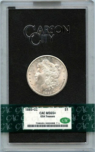1885-CC モルガン・ダラー 1 ドル GSA ホード CACG MS65+ CAC