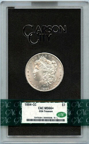 1884-CC 1ドル モルガン・ダラー GSA ホード CACG MS66+ CAC
