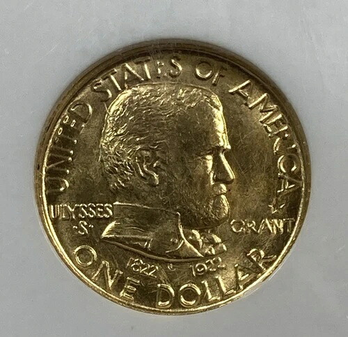 1922年 グラント1ドル記念金貨（星付き）。NGC MS66。