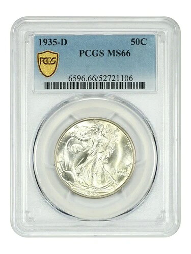 1935-D 50C PCGS MS66 - ウォーキング・リバティ・ハーフダラー
