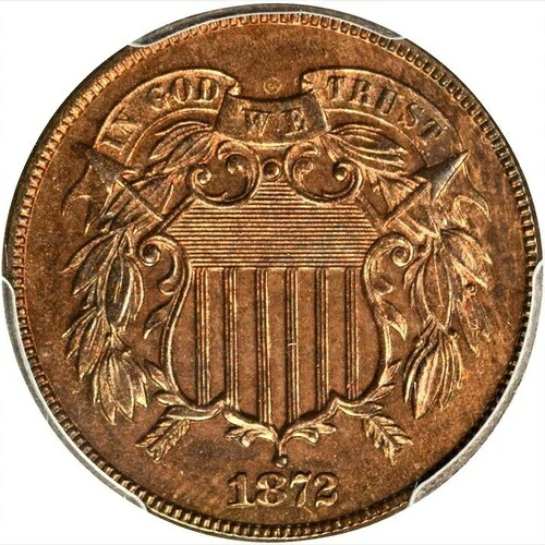 1872年 PCGS PR65RB $5,020-APR キーデート 2セント 2C ピース