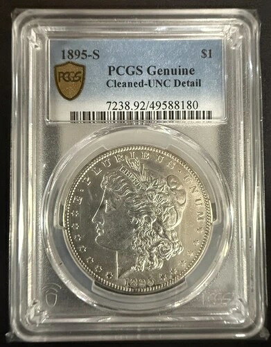 1895年-S モーガンシルバードル 非詳細 ゴールドシールド PCGS (10741)-