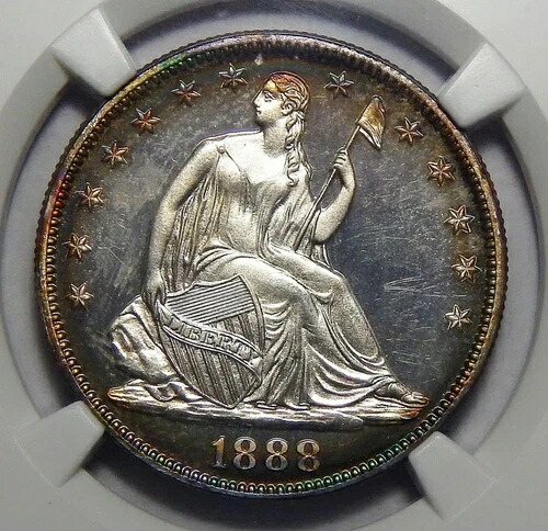 1888年 プルーフシート ハーフグレード NGC PF66 CAM EX 「Col. E. H. R. グリーンコレクション」-