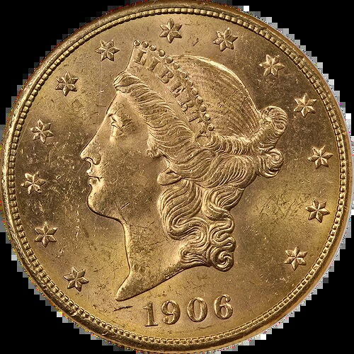 1906-S リバティゴールド $20 NGC MS63 素晴らしい外観 強いストライク