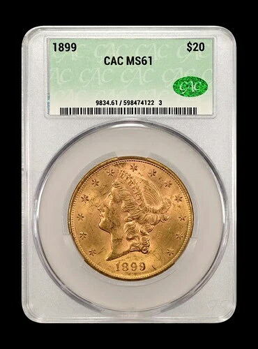 1899年 ダブルイーグルス リバティヘッド CACG MS 61 CAC