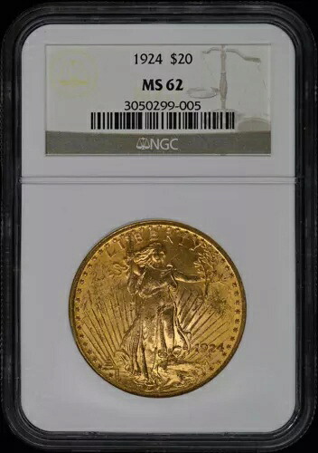 1924年 サンゴーダン $20 NGC MS62