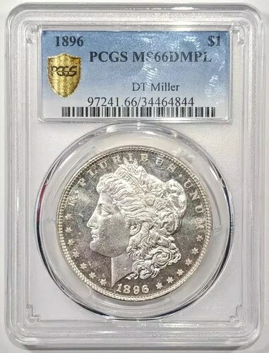 1896年 モルガン銀貨 PCGS MS-66 DMPL - DTミラー