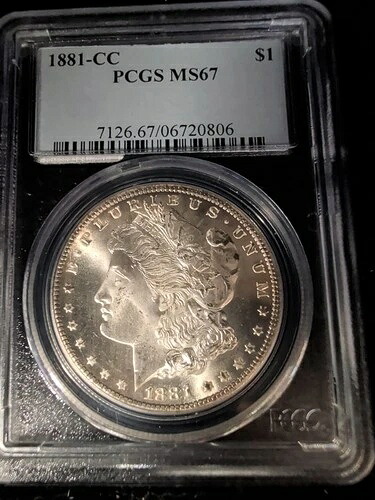 1881-CC モルガン銀貨 1ドル PCGS MS67 - 06720806
