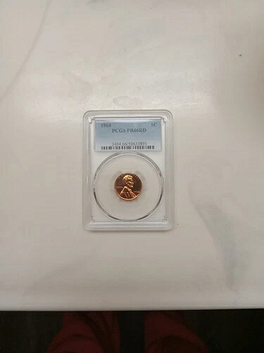 1964年 リンカーン ヘッド ペニー ミントマーク グレード PCGS Pr 66 RD-