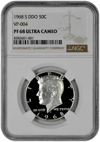 1968 S 50C プルーフ ケネディ ハーフ ドル NGC PF 68 ウルトラ カメオ VP - 004 トップ ポップ!
