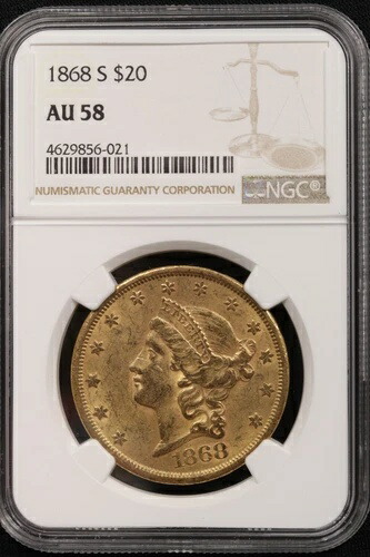 NGC 1868-S ゴールド リバティ ダブルイーグル 20ドル AU58 #4629856-021