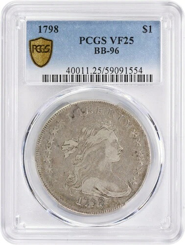 1798年 バストシルバードル BB-96 VF25 PCGS-
