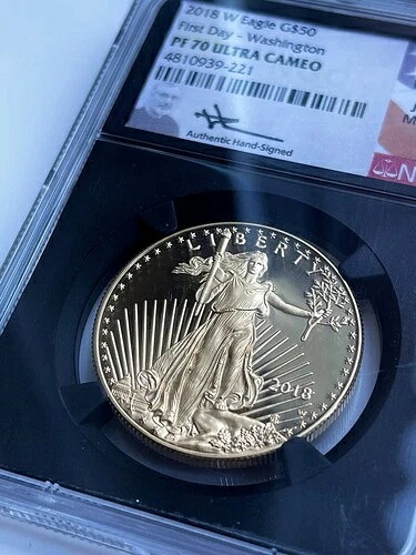 アメリカ - アメリカンイーグル - 2018 - $50 - ワシントン初日 - NGC PF70 UCAM-｜WORLD RESOURCE【QUEEN店】