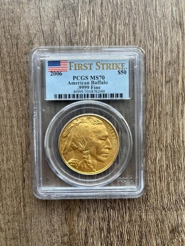 2006 $50 ゴールドバッファロー PCGS MS70 ファーストストライク ミントコンサルタント-
