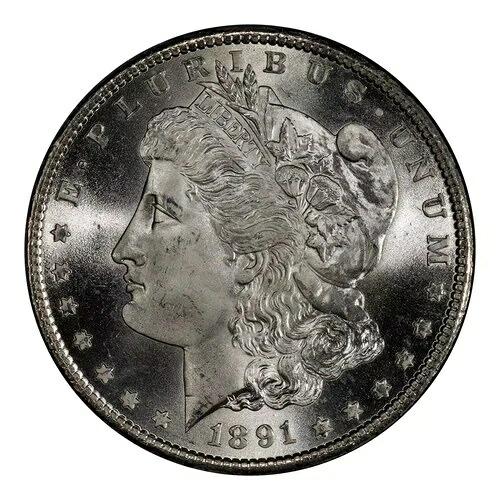 1891-S モルガン・ダラー PCGS MS-66