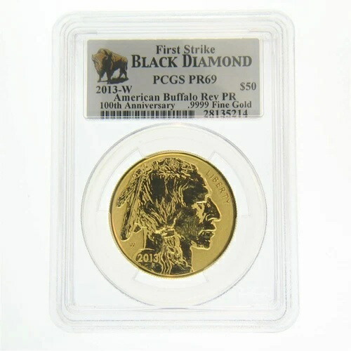 2013-W 1オンス リバースプルーフ ゴールド アメリカンバッファロー PCGS PR69