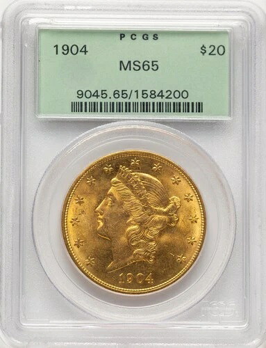 1904年 20ドル リバティ リバティ ダブルイーグル PCGS MS65 (507423011)
