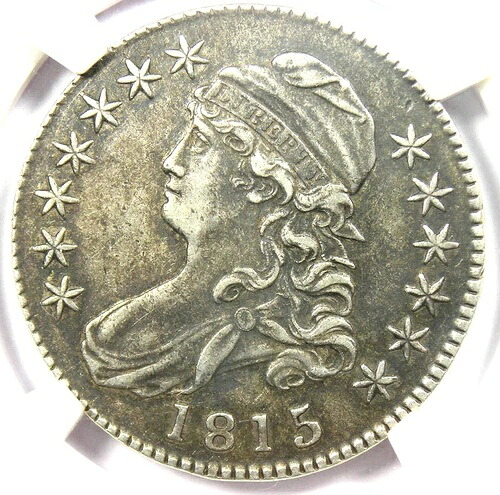 1815/2 キャップド バスト ハーフ ドル 50C - NGC AU 認定詳細 - 希少なキー デート!