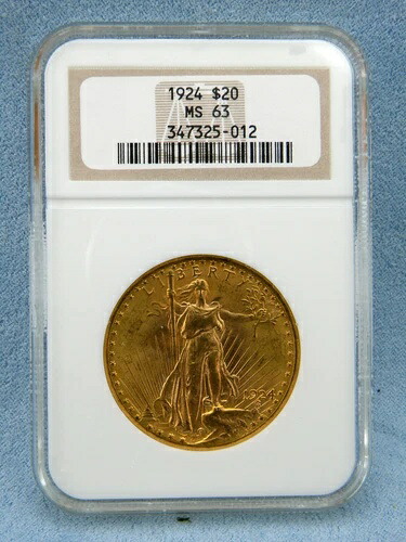 1924年 20ドル セント・ゴーデンズ ゴールド ダブルイーグル MS-63 NGC