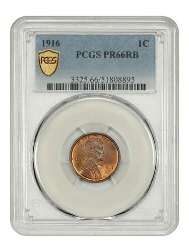 1916 1C PCGS PR66RB - リンカーン・セント（小麦色の裏面） - タフなMPL