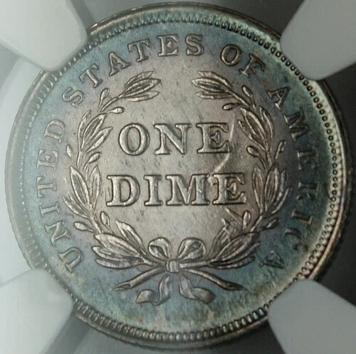 1837年 自由の女神座像 ダイム スモール 日付 NGC UNC ディテール トーンベリーチョイス BU コイン-