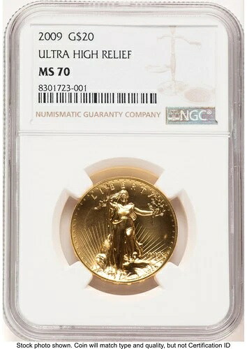 2009 G $20 超高リーフ ブラウンラベル NGC MS70 (780874036)-