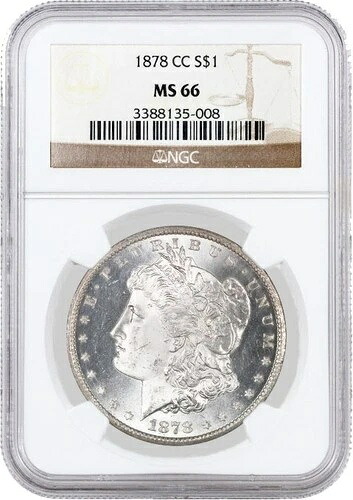 1878年CCカーソンシティ1ドルモルガン銀貨NGC MS66ジェムアンサーキュレートキーデイト