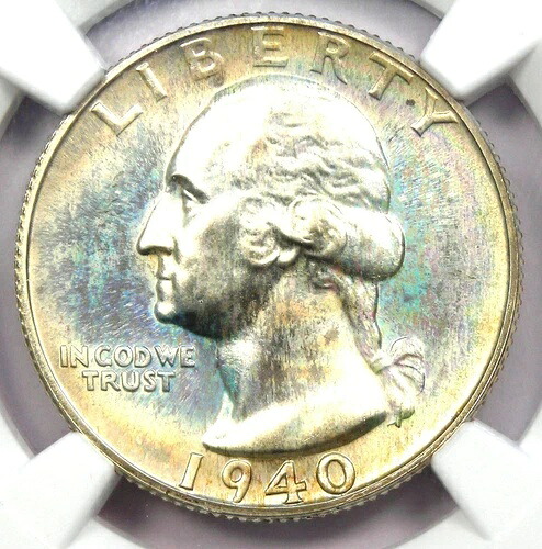 1940年 プルーフ ワシントン クォーター 25セント - NGC PR68+ レアプラスグレード - 価値7,750ドル以上