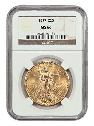 1927年 $20 NGC MS66 - セント・ゴーデンズ $20