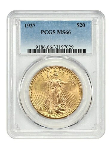 1927年 $20 PCGS MS66 - セント・ゴーデンズ $20